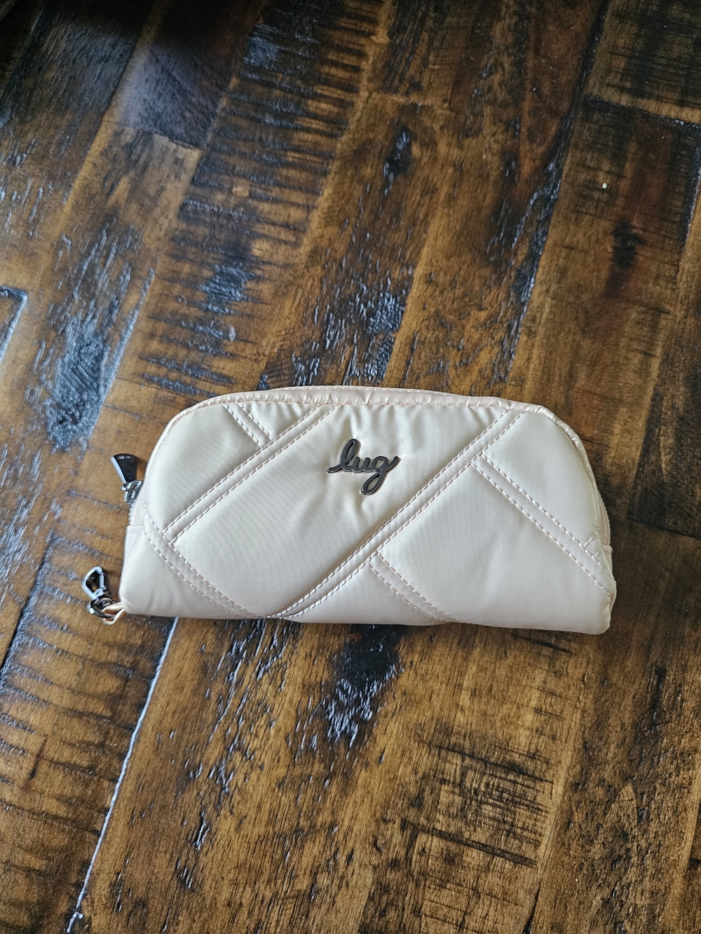 lug Bobsled XL Quilted Neutral Beige Cosmetic Pouch